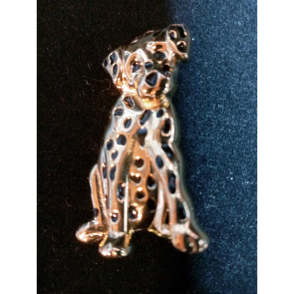 Anne Klein Vintage Gold Plated Dalmatian dog brooch signed AK - Picture 4 of 4